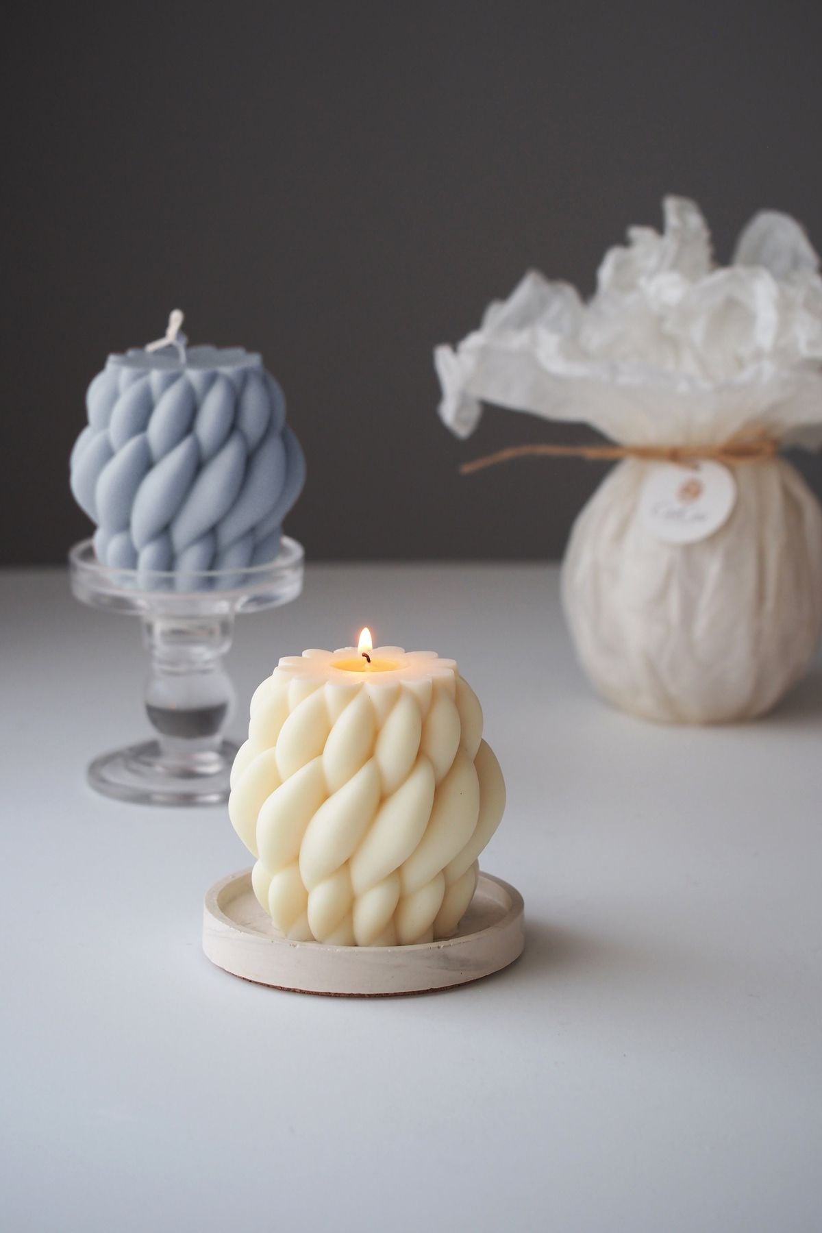 Swirled Bubble Candle